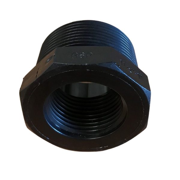 1 1/2" x 1" BSP Black Nylon Reducing Bush - Image 3