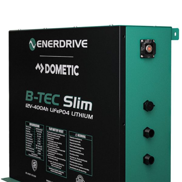 Enerdrive EPL-400BTM-12V B-TEC 400Ah Slim Metal Case Lithium Battery