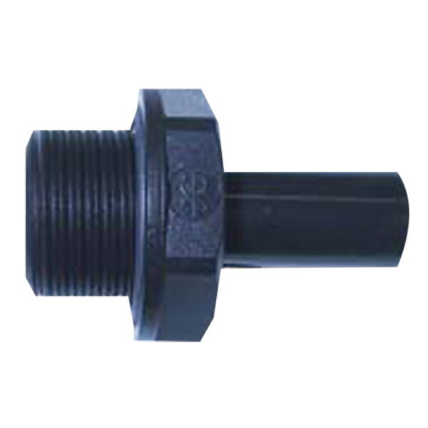 John Guest Plastic 12mm x 1/2 BSP Straight Male Stem Adapter