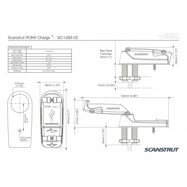 SCANSTRUT SC-USB-02 ROKK Charge+ Waterproof Fast Charge Dual USB Socket - Image 3