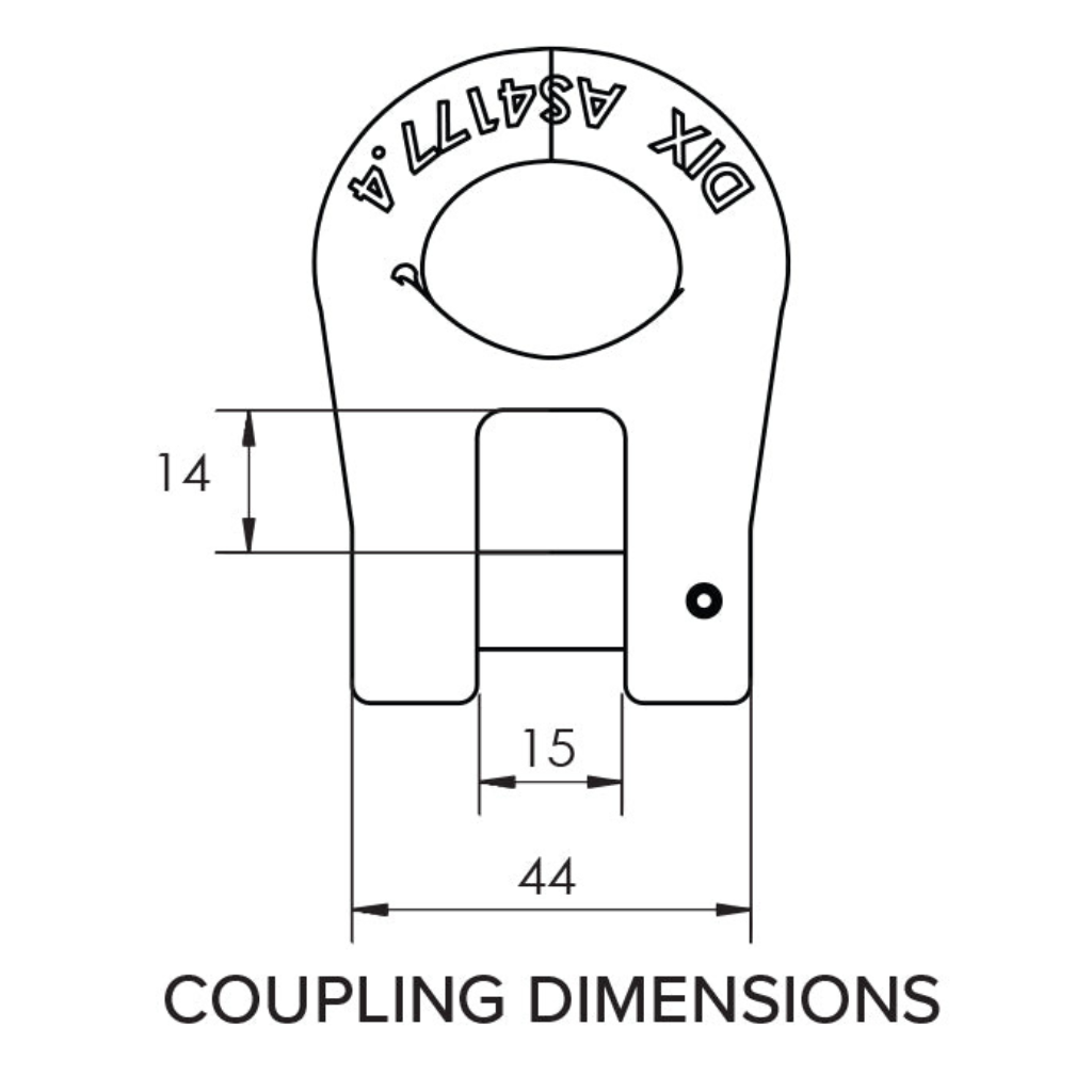 Mawby Hook 13MM Trailer Safety Chain Coupling 3.5T - 13MM - Image 3