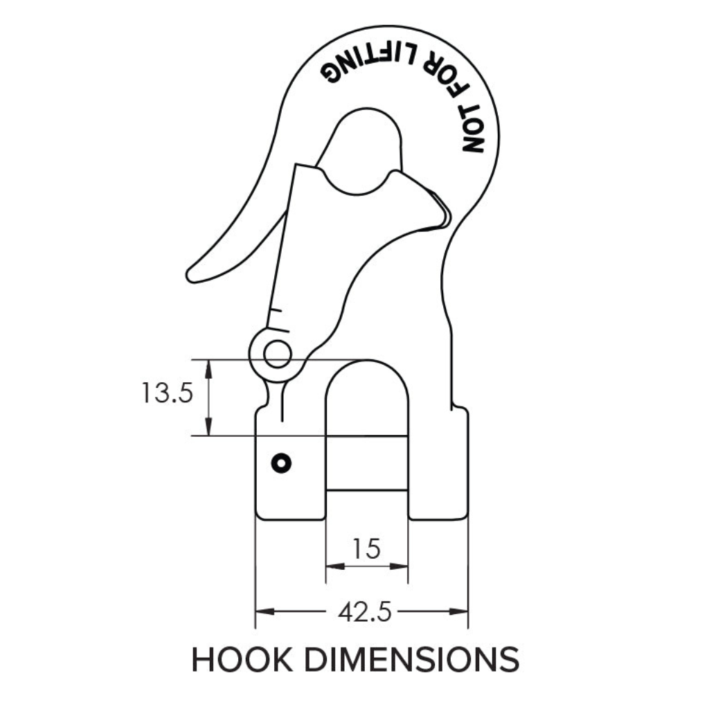Mawby Hook 13MM Trailer Safety Chain Coupling 3.5T - 13MM - Image 4