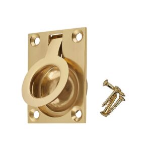 Camec Flush Brass Pull Ring (40x50)