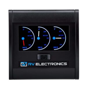 RV Electronics Black LCD Triple Water Gauge