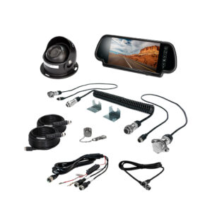 Safety Dave 7" Mirror Monitor Black Single Eyeball Camera Kit