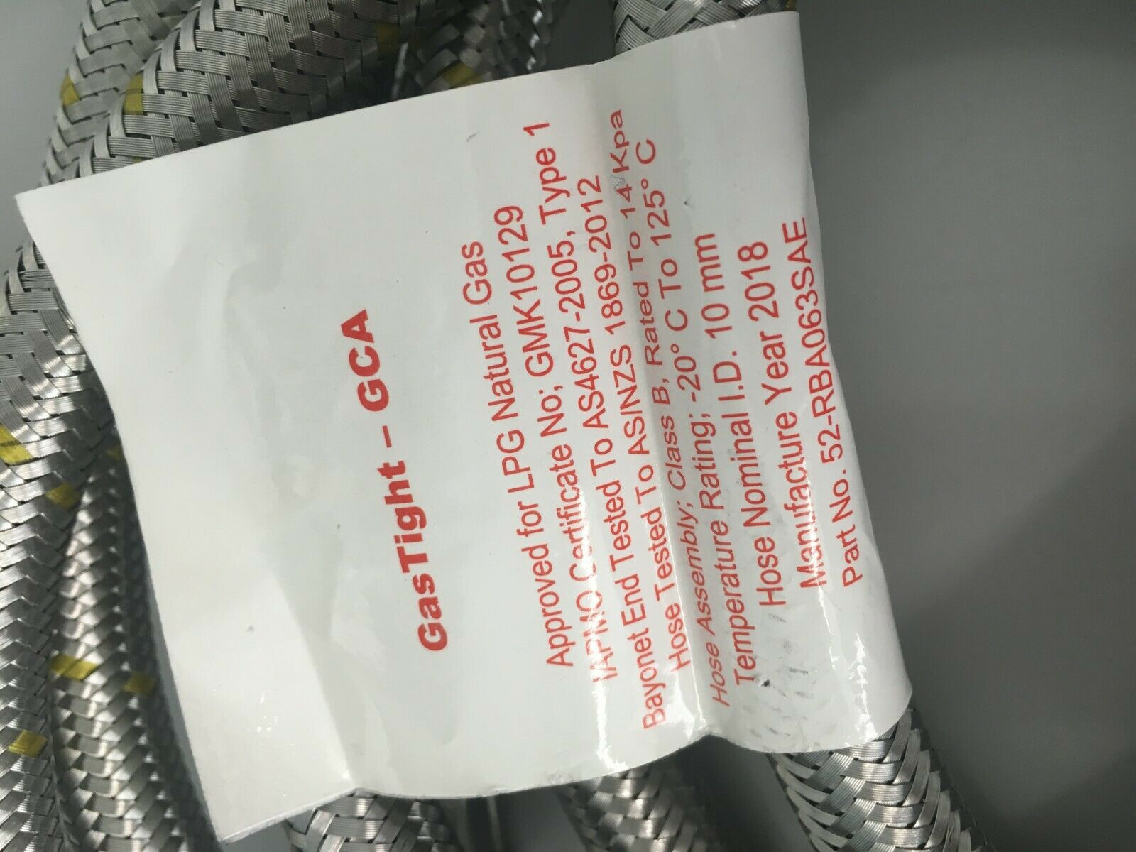 Gas Bayonet Braided Hose 3m x 3/8 10FF SAE - Image 5
