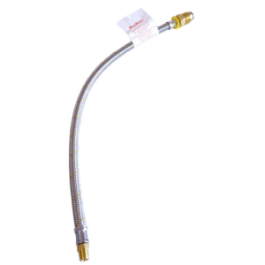 600mm Gas Flexi Hose x 1/4 Inv Flare - suits Twin Cylinders