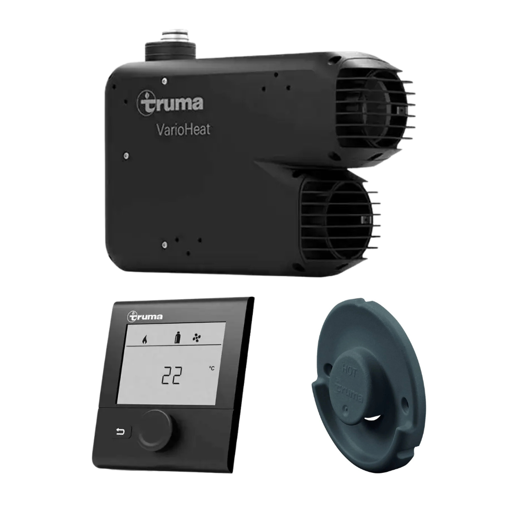 Truma VarioHeat Eco Gas Heater Kit with Black Wall Cowl