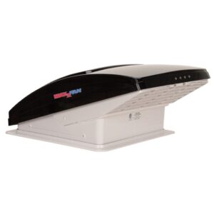 MaxxFan Deluxe with Black Rain Dome, Thermostat, Power Lift & Remote (18)