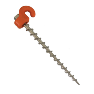 Ground Dog Screw in Peg with Hook Collar