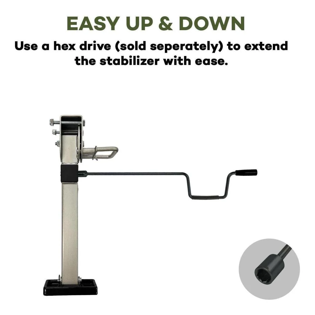Iluma 720mm Zinc Drop Down Stabiliser Leg - Image 4