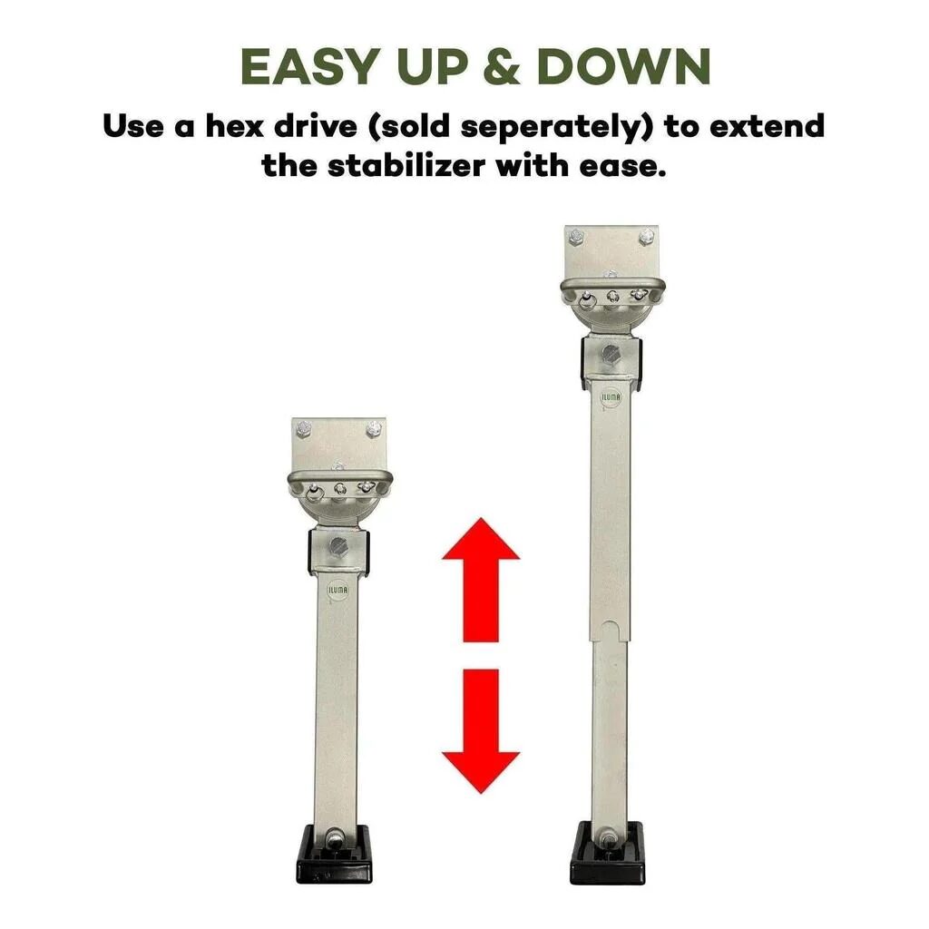 Iluma 520mm Zinc Drop Down Stabiliser Leg - Image 4